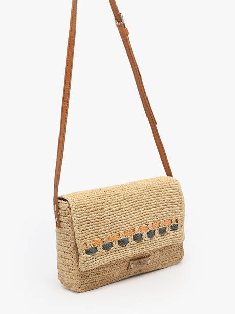 Cross Body Tas L'atelier Du Crochet Raphia Le voyage en panier Beige l'atelier du crochet AM803 ander zicht 2