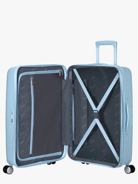 Harde Reiskoffer S Soundbox American tourister Blauw soundbox 32G002 ander zicht 3