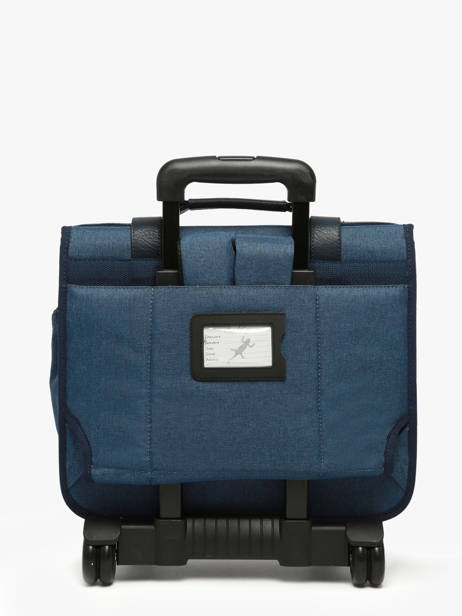 Boekentas Op Wieltjes 2 Compartimenten Cameleon Blauw vintage color CR38 ander zicht 4