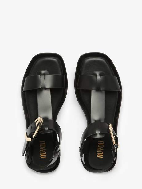 Sandalen Daphne Uit Leder Nuyou Zwart women 11013 ander zicht 3