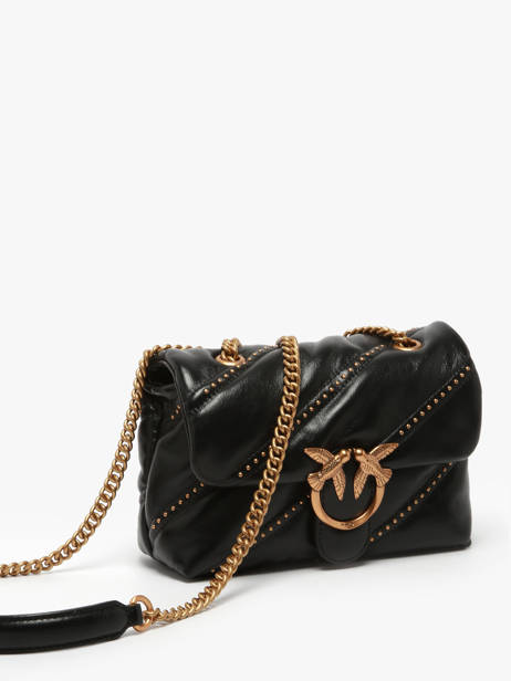 Cross Body Tas Love Bag Puff Leder Pinko Zwart love bag puff A26T ander zicht 1