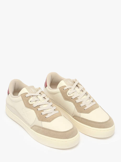 Sneakers Uit Leder Calvin klein jeans Beige men 1153OLH ander zicht 2