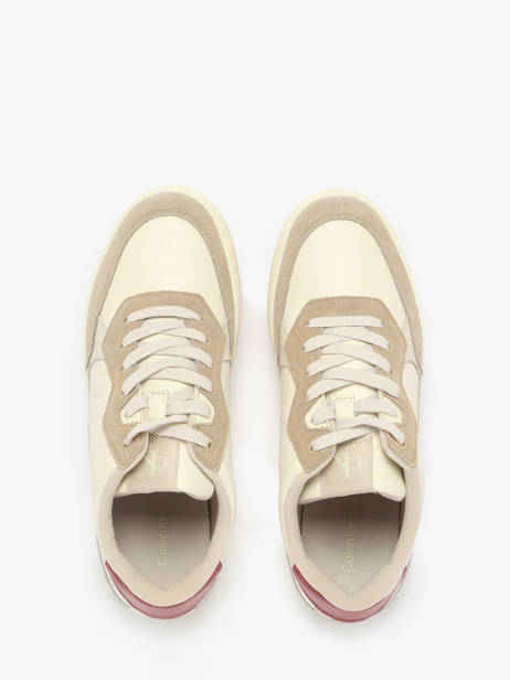 Sneakers Uit Leder Calvin klein jeans Beige men 1153OLH ander zicht 4