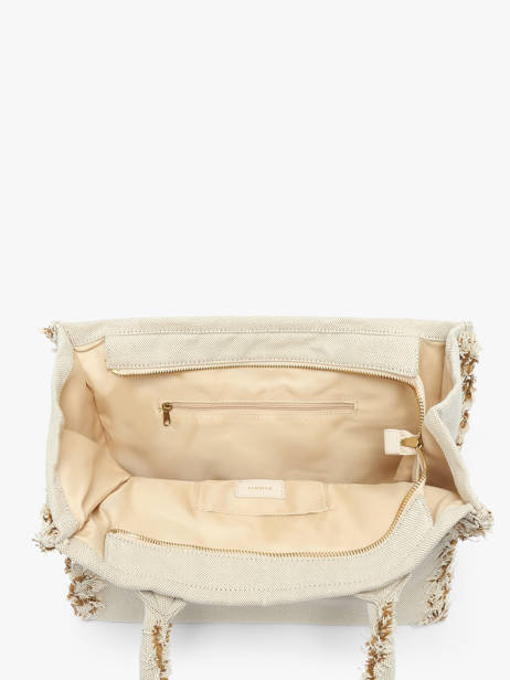 Schoudertas Logo Shopper Katoen Pinko Beige logo shopper A1X1 ander zicht 3