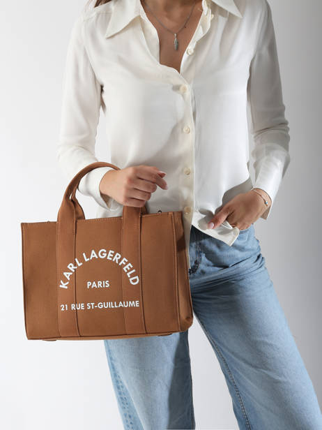 Handtas Rsg Katoen Karl lagerfeld Bruin rsg A1W50010 ander zicht 1