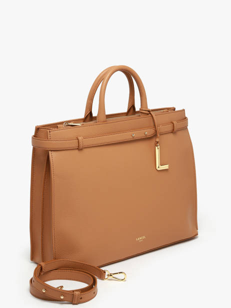 Handtas Faubourg Leder Lancel Bruin faubourg A13792 ander zicht 2