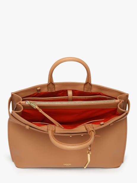 Handtas Faubourg Leder Lancel Bruin faubourg A13792 ander zicht 3