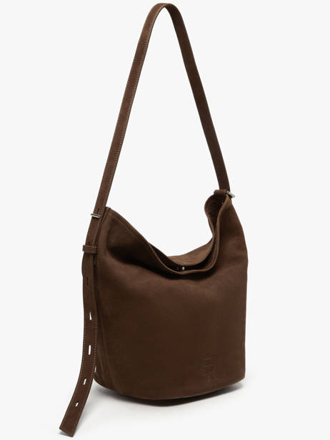 Cross Body Tas Cavalier Nubuck Leder Etrier Bruin cavalier nubuck ECAN126M ander zicht 4