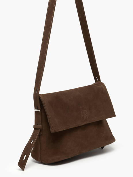 Cross Body Tas Cavalier Nubuck Leder Etrier Bruin cavalier nubuck ECAN135M ander zicht 2