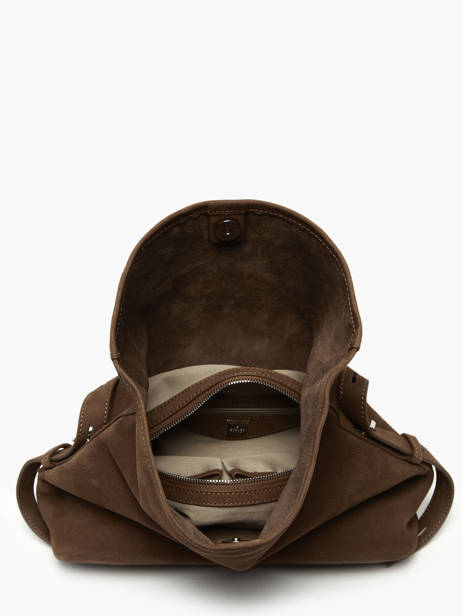 Cross Body Tas Cavalier Nubuck Leder Etrier Bruin cavalier nubuck ECAN135M ander zicht 3