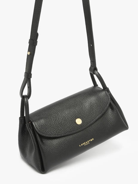 Cross Body Tas Accordeon Double Leder Lancaster Zwart accordeon double 88 ander zicht 2