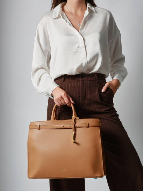 Handtas Faubourg Leder Lancel Bruin faubourg A13792 ander zicht 1