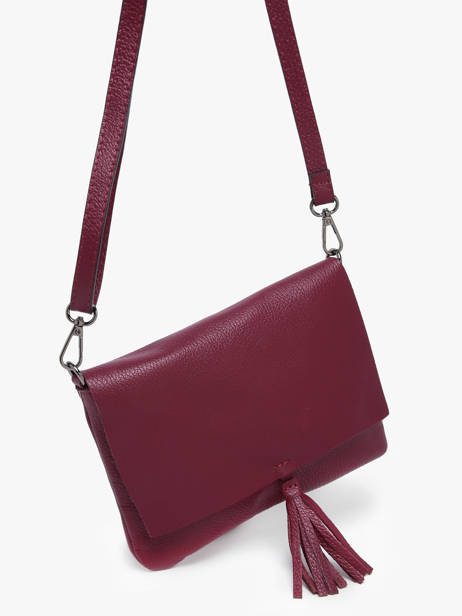 Cross Body Tas Caviar Leder Milano Rood caviar CA22112 ander zicht 1