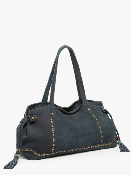 Schoudertas Houston Leder Basilic pepper Blauw houston BHOU80 ander zicht 1