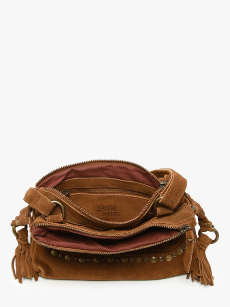Cross Body Tas Houston Leder Basilic pepper Bruin houston BHOU82 ander zicht 2