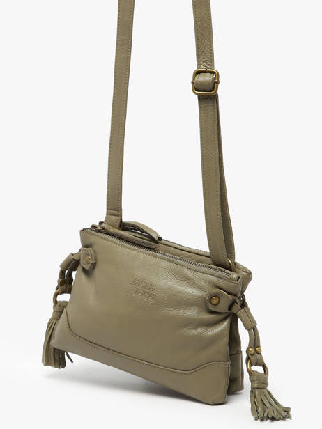 Cross Body Tas Cow Leder Basilic pepper Groen cow BCOW82 ander zicht 2