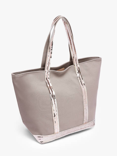 Handtas Cabas Katoen Vanessa bruno Grijs cabas 1V40378 ander zicht 2