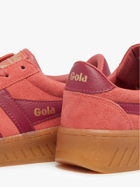 Sneakers Grandslam Uit Leder Gola Rood women CLA589 ander zicht 2