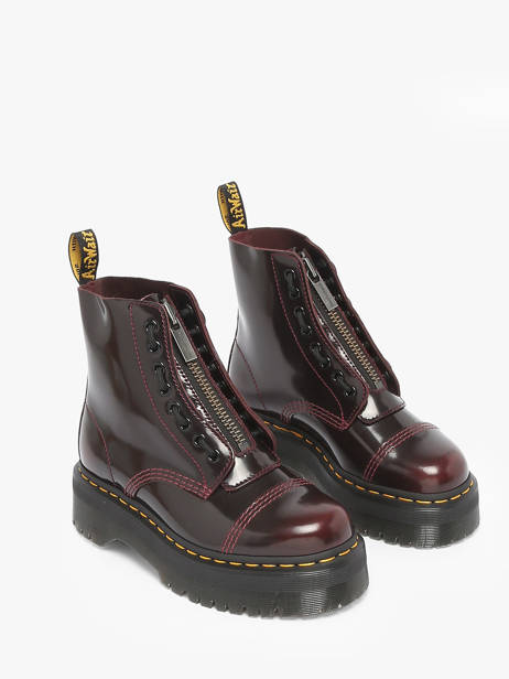 Enkellaarsjes Uit Leder Dr martens Rood women 25233600 ander zicht 1