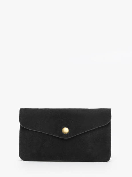 Portemonnee Velvet Leder Milano Zwart velvet VE23113