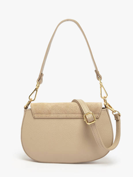 Cross Body Tas Velvet Caviar Leder Milano Beige velvet caviar VC25068 ander zicht 3