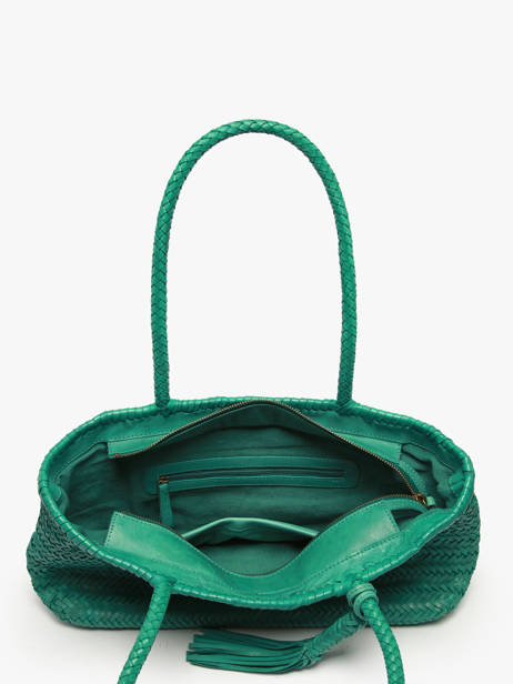 Schoudertas Heritage Leder Biba Groen heritage PER10L ander zicht 2