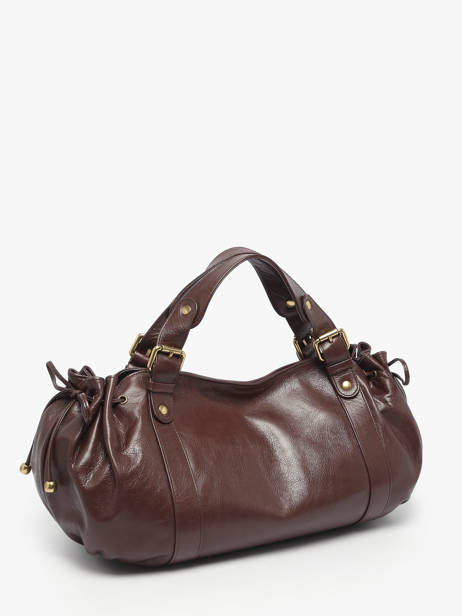 Schoudertas Froisse Leder Gerard darel Bruin froisse DCS01474 ander zicht 2