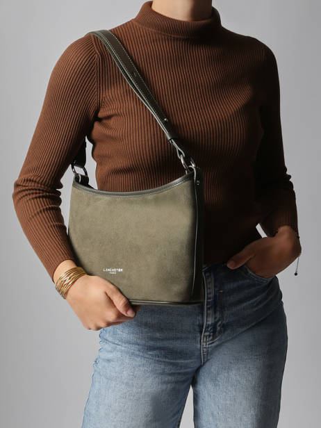 Cross Body Tas Suede Leder Lancaster Groen suede 80 ander zicht 1