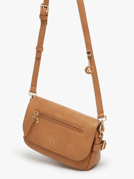 Cross Body Tas Zip Lulu castagnette Bruin zip YRONDE ander zicht 1