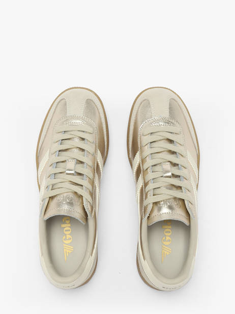 Sneakers Uit Leder Gola Goud accessoires CLB783 ander zicht 3