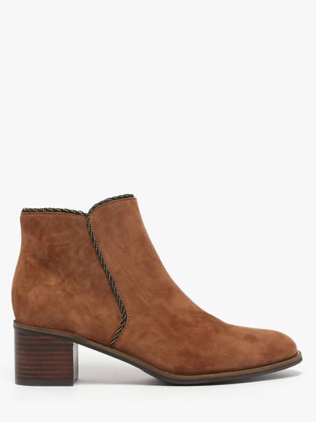 Enkellaarsjes Met Hak Tiglon Uit Leder Mam'zelle Bruin accessoires CSIUY48