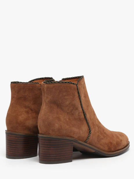 Enkellaarsjes Met Hak Tiglon Uit Leder Mam'zelle Bruin accessoires CSIUY48 ander zicht 2