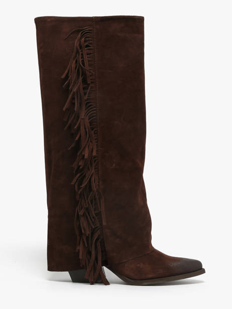 Laarzen Met Hak Uit Leder The icona Bruin accessoires TX565