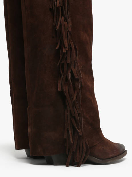 Laarzen Met Hak Uit Leder The icona Bruin accessoires TX565 ander zicht 2