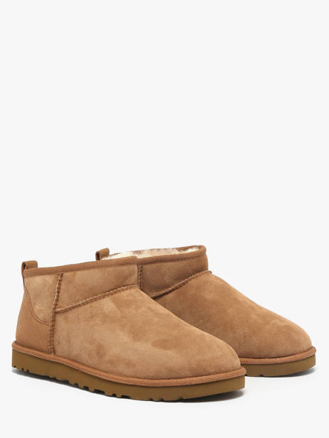 Classic Ultra Mini Boots Uit Leder Ugg Bruin men 1137391 ander zicht 1