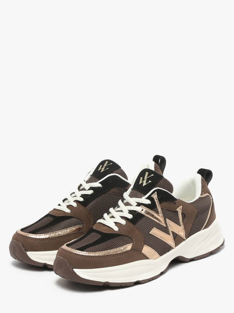Sneakers Vanessa wu Bruin accessoires BK2811CH ander zicht 1