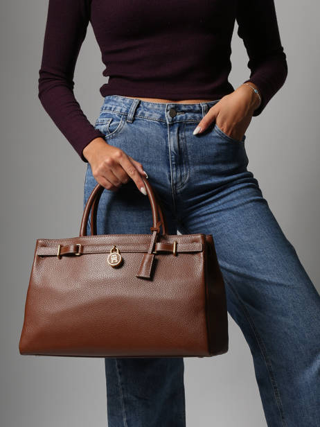 Cross Body Tas American Icon Leder Tommy hilfiger Bruin american icon AW17925 ander zicht 1