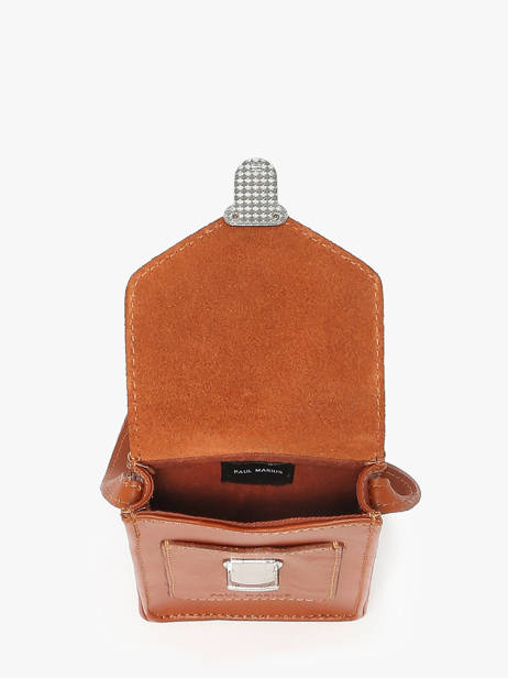 Telefoontas Leder Paul marius Bruin vintage TELEPHON ander zicht 2