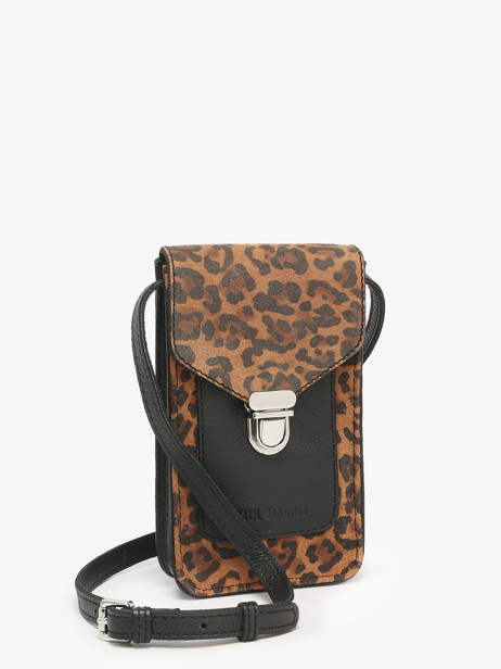 Telefoontas Leopard Leder Paul marius Zwart leopard TELEPLEO ander zicht 1