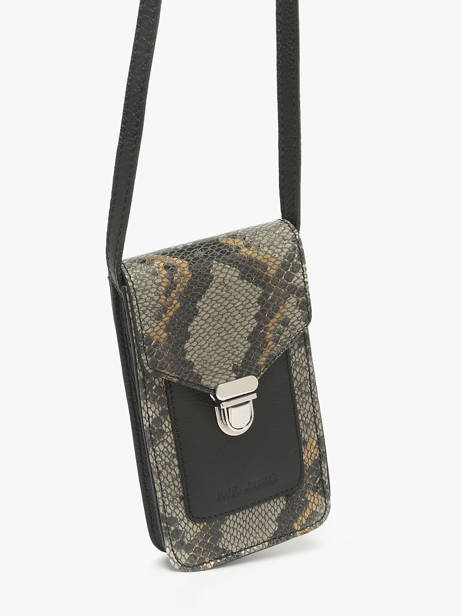 Telefoontas Python Leder Paul marius Zwart python TELEPPYT ander zicht 1