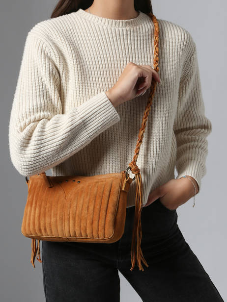 Cross Body Tas Jane Leder Pieces Bruin jane 17160059 ander zicht 1