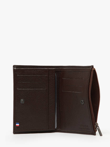Portefeuille Met Portemonnee Leder Etrier Bruin madras EMAD619 ander zicht 1