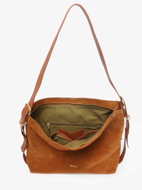 Schoudertas Moreen Suède Leder Nat et nin Bruin vintage MOREEN ander zicht 3