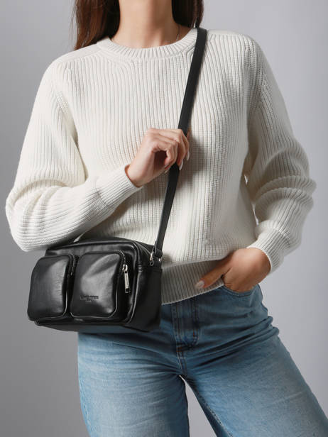 Cross Body Tas Soft Caramella Leder Lancaster Zwart soft caramella 6 ander zicht 1