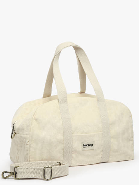 Schoudertas Velours Ribfluweel Hindbag Beige velours V ander zicht 2