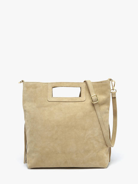 Cross Body Tas Velvet Milano Beige velvet VE25091 ander zicht 3