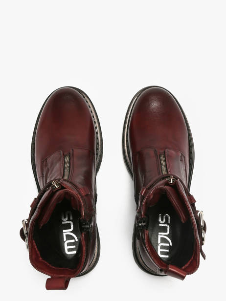 Enkellaarsjes Uit Leder Mjus Rood women L97202 ander zicht 3