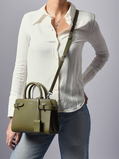 Handtas S Emilie Leder Le tanneur Groen emily TEMI1606 ander zicht 1