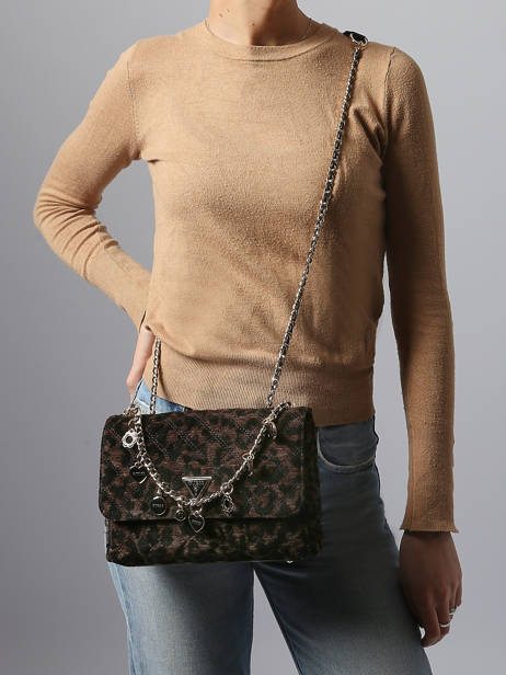 Cross Body Tas Giully Guess Bruin giully LG967320 ander zicht 1