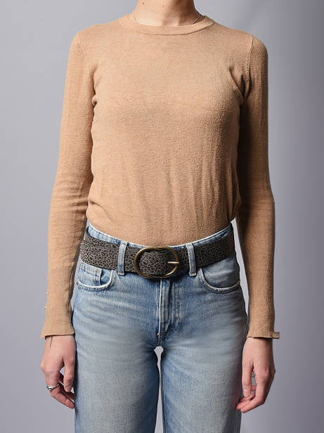 Damesriem Leder Pieces Grijs laura 17125486 ander zicht 1